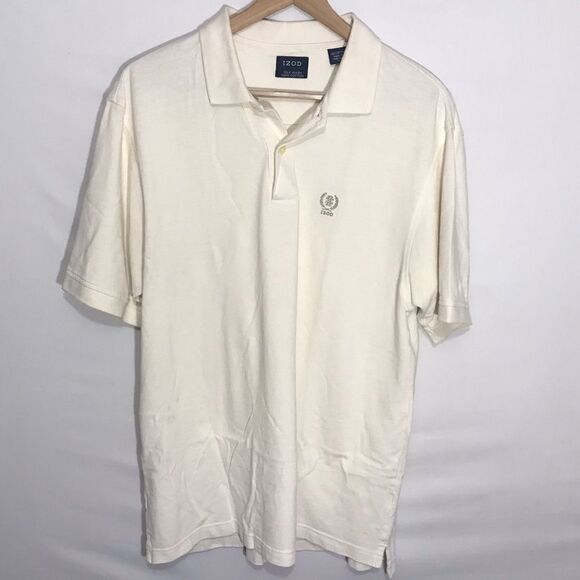 Men’s Izod Silk Wash Cream Polo Shirt - Picture 2 of 9